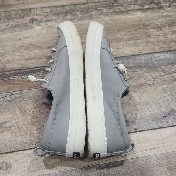 Sperry sneakers crest vibe size 9 leather gray - Picture 7 of 8